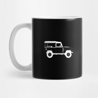 Land Rover White Outline Mug